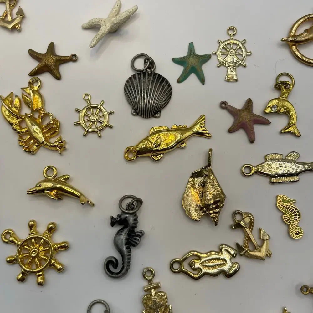 Jewelry Findings Seaside Charms Fish Crap Shell Dolphin Anchor Jewelry Making